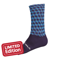 ENDURA Cubitex Graphic Sock: Blue - S-M