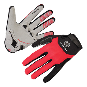 ENDURA Singletrack Plus Gloves-Red-X Large
