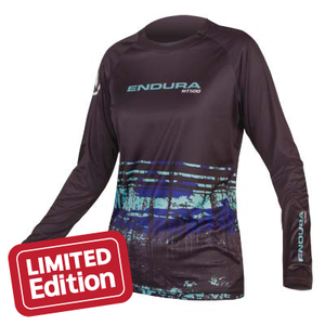 ENDURA Wms MT500 L/S Print T II: Navy - S