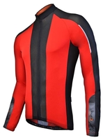 FUNKIER Kids Long Sleeve Cycle Jersey-Red/Black-8