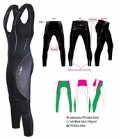 FUNKIER Winter Thermal Waterproof-Fabric Bib Tights-Black-XX Large