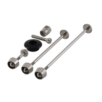 PITLOCK Front & Rear Wheel,  Seat Post And Headset 4 Piece Security Skewer Set Black
