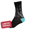 Wms Geologic Sock: Black - One size