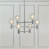 Capital 6 Arm Ceiling Pendant Light - Chrome