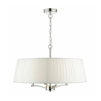 Dar Cristin 4 Arm Ceiling Pendant Light - Nickel