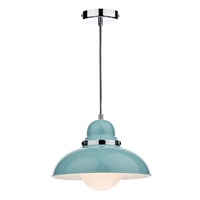 Dar Dynamo Ceiling Pendant Light - Gloss Blue