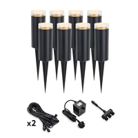 EasyFit 12v Garden Lights - Botanic LED Post Light Kit - 8 Lights