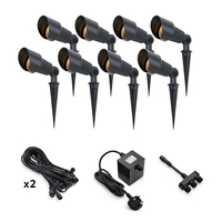 EasyFit 12v Garden Lights - Kew LED Garden Spotlight Kit - 8 Lights