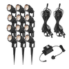 EasyFit 12v Garden Lights - Palm LED Garden Spotlight Kit - 12 Lights