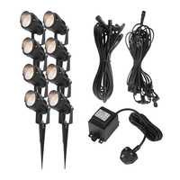 EasyFit 12v Garden Lights - Palm LED Garden Spotlight Kit - 8 Lights