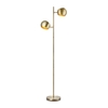 Edgar 2 Light Floor Lamp - Antique Brass
