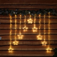 Edit 1.2M Star Warm White LED Curtain String Lights