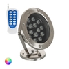 Edit 15W 12V Submersible Colour Changing LED Surface Garden Spotlight IP68 - Steel