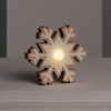 Edit Battery Operated LED Snowflake Light - Natural