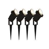 Edit Bush Garden Spotlight - Black - Set of 4