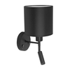 Edit Cabin Wall Light with LED Reading Light - Black