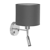 Edit Cabin Wall Light with LED Reading Light - Graphite & Chrome
