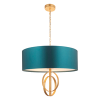 Edit Carlton Large Ceiling Pendant Light - Antique Gold & Teal