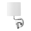 Edit Chalet Wall Light with LED Reading Light - White & Chrome