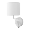 Edit Chalet Wall Light with LED Reading Light - White