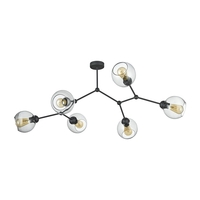 Edit Chart 6 Arm Ceiling Pendant Light - Black