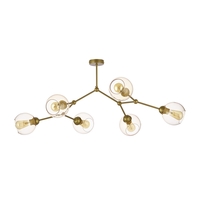 Edit Chart 6 Arm Ceiling Pendant Light - Gold