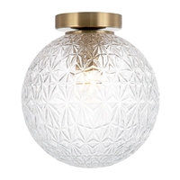 Edit Claridge Glass Flush Ceiling Light - Clear
