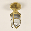 Edit Coastal Bell Outdoor Semi-Flush Ceiling Light - Brass