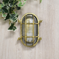 Edit Coastal Board Outdoor Flush Wall Light - Brass