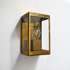 Edit Coastal Cabin Half Lantern Outdoor Wall Light - Brass