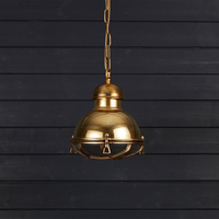 Edit Coastal Combe Outdoor Pendant Porch Lantern - Brass