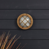 Edit Coastal Hull Outdoor Flush Wall Light - Brass