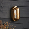 Edit Coastal Lyme Large Outdoor Flush Wall Light - Brass
