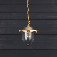 Edit Coastal Nautical Outdoor Pendant Porch Lantern - Brass