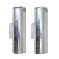 Edit Coastal Pimlico LED Outdoor Up & Down Wall Light - Galvanised Steel - Pack of 2