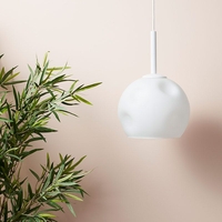 Edit Dimple Glass Ceiling Pendant Light - White