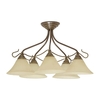 Edit Elizabeth 5 Arm Semi-Flush Ceiling Light - Gold