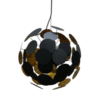 Edit Feature Ceiling Pendant Light - Black & Gold