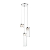 Edit Fitzrovia 3 Light Glass Cluster Ceiling Pendant - Chrome