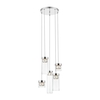 Edit Fitzrovia 5 Light Glass Cluster Ceiling Pendant - Chrome