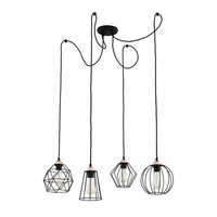 Edit Galaxy 4 Arm Ceiling Pendant Light - Black