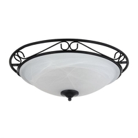 Edit Large Noble Flush Ceiling Light - Black