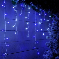 Festive 8.8M Blue & White LED Snowing Icicle String Lights