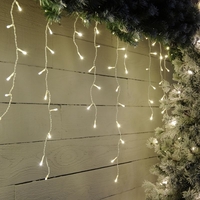 Festive 8.8M Warm White LED Snowing Icicle String Lights