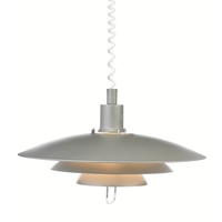 Kirkenes Rise and Fall Ceiling Pendant Light - Grey