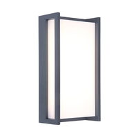 Lutec Qubo LED Outdoor Flush Wall Light - Dark Grey