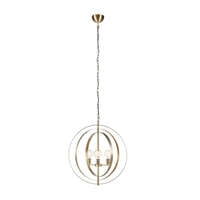 Orbit 3 Arm Ceiling Pendant Light - Antique Gold