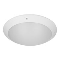 Protect 12W Cool White Outdoor LED Flush Light - White