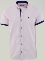 Alex & Turner Pink Pattern Print Short Sleeve Shirt