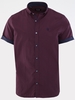 Alex & Turner Red/Navy Pattern Print Short Sleeve Shirt